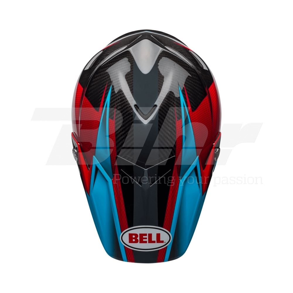 Capacete Bell Moto-9 Carbon Flex Vice Azul/Vermelho