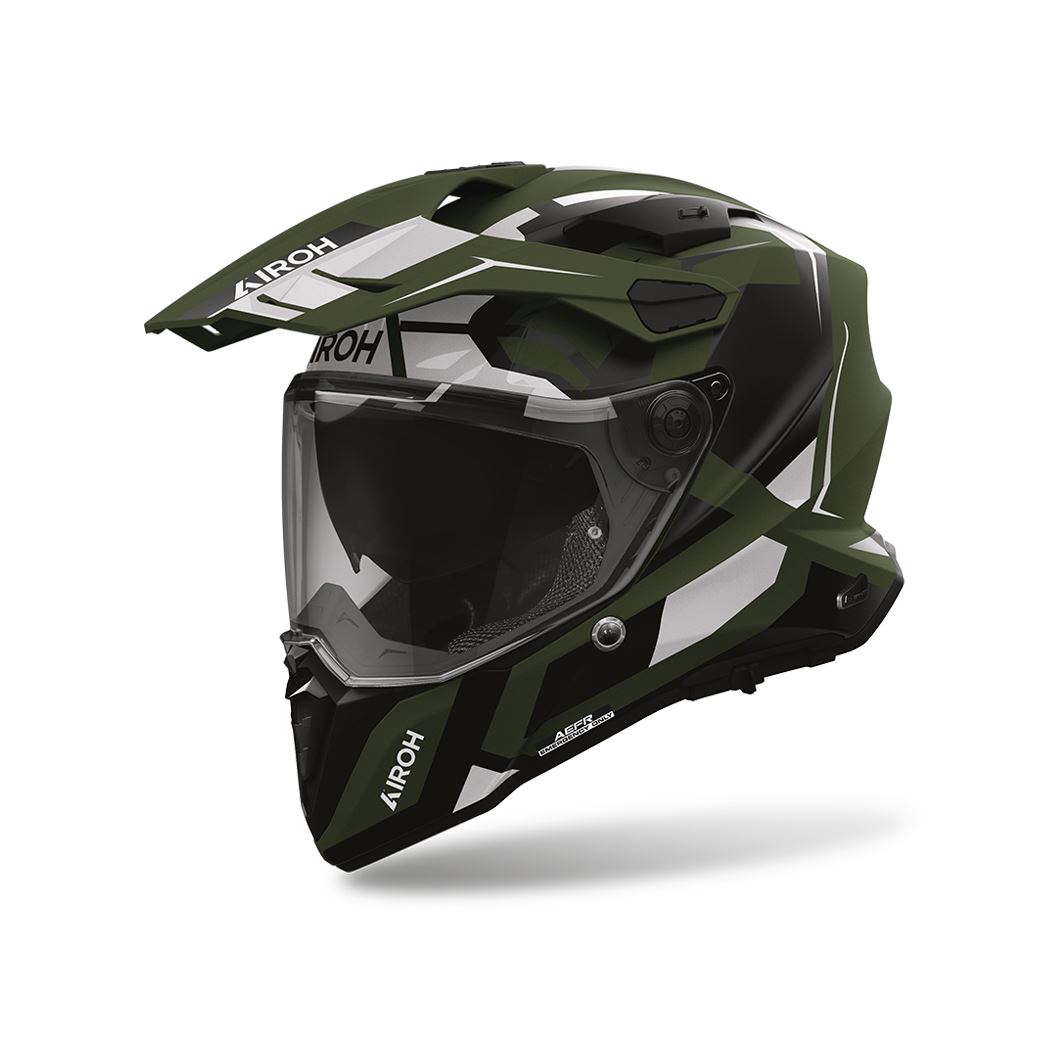 Capacete AIROH COMMANDER 2 POLAR Verde Militar Mate | Capacete Integral