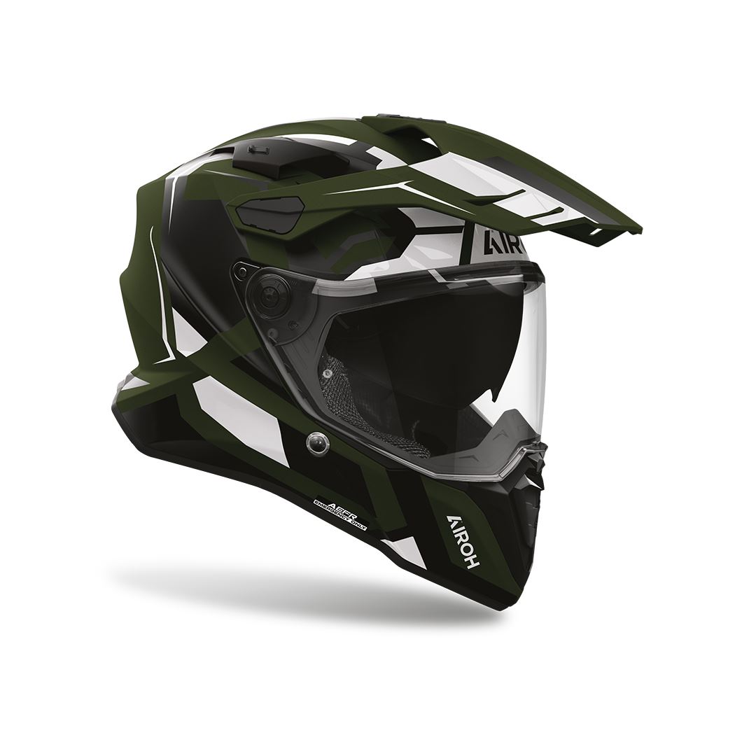 Capacete AIROH COMMANDER 2 POLAR Verde Militar Mate | Capacete Integral