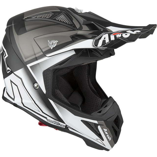 Capacete AVIATOR 2.2 CHECK Branco Mat AIROH 2019 | Capacete Offroad