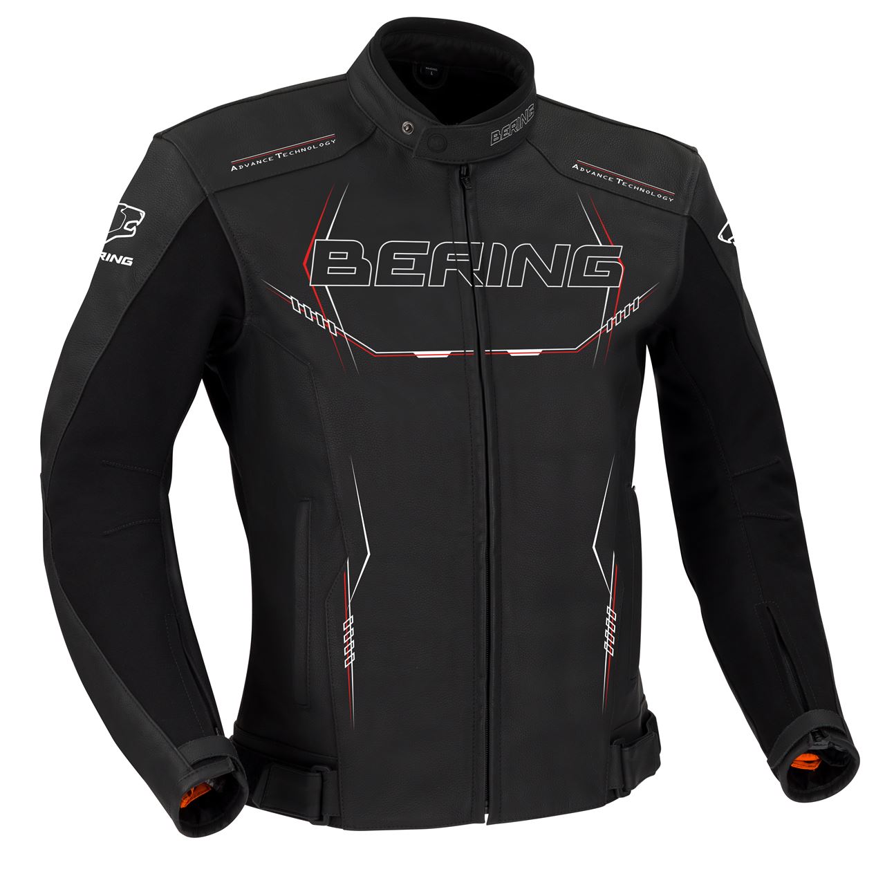 BERING Blusão Cabedal FORCIO Preto/Branco/Vermelho BERING | Blusões