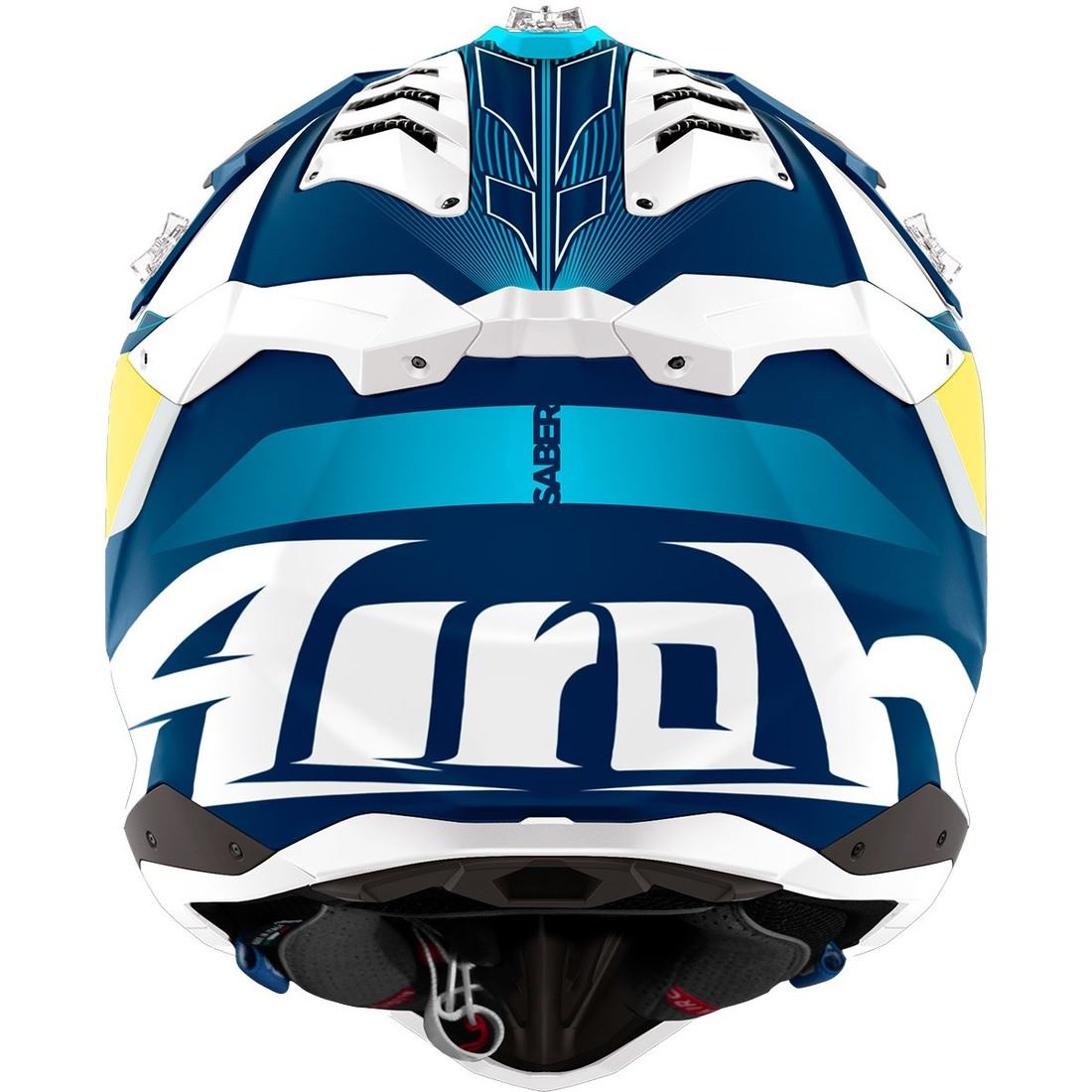 Capacete AVIATOR 3 SABER Azul Gloss AIROH | Capacete Offroad