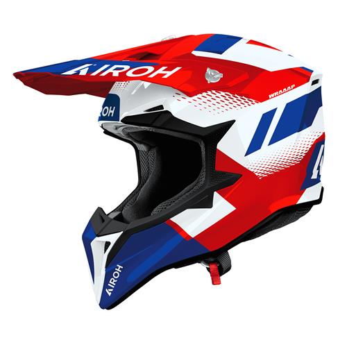 Capacete AIROH WRAAAP VISION Vermelho/Azul Gloss