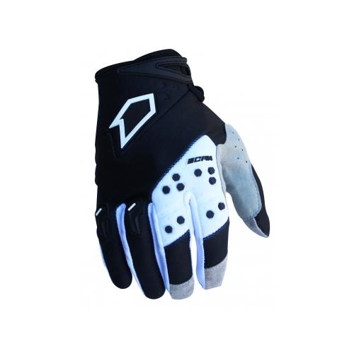 FIRST RACING Luvas SCAN RACE Preto/Branco 2019 FIRST