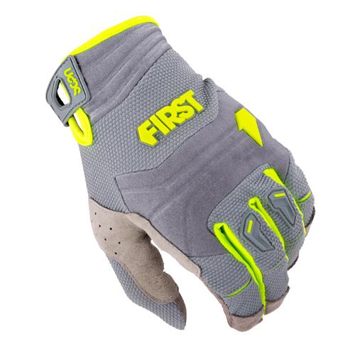 FIRST RACING Luvas SCAN Cinza/Neon 2018 FIRST