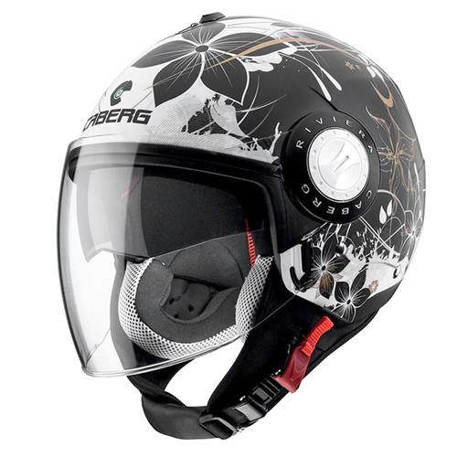 Capacete RIVIERA V3 FLORAL Branc/Matt/Gold