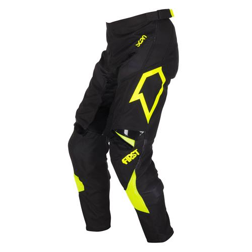 FIRST RACING Calça SCAN Preto/Neon 2018 FIRST