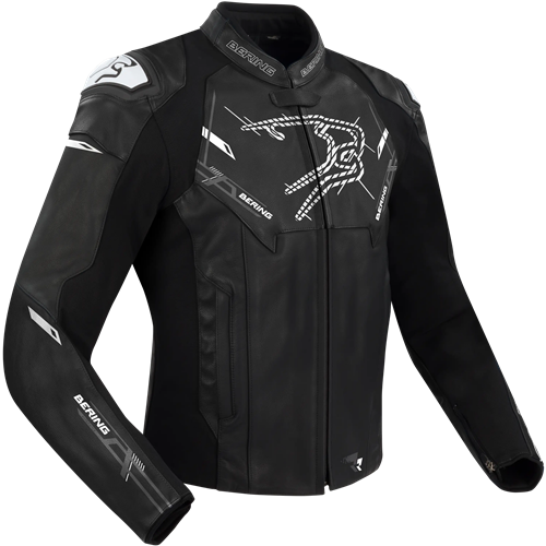 Blusão BERING Cabedal SNAP Preto/Branco