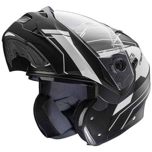 Capacete DUKE GRAVITY Preto/Branc C/Pinlock Caberg