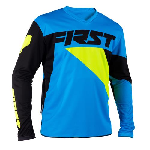 FIRST RACING Camisola DATA Azul/Neon 2018
