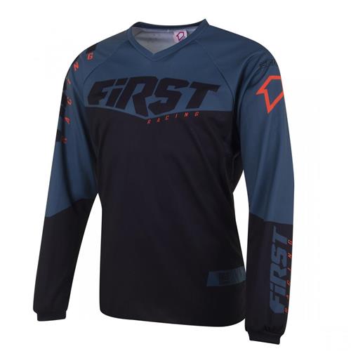 FIRST RACING Camisola GP Preto/Graphite/Laranja 2020