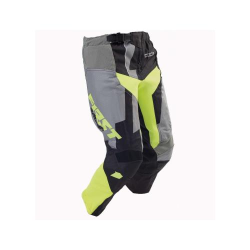 FIRST RACING Calça Criança CODE Cinza/Neon 2018