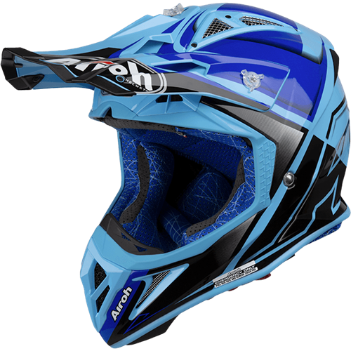 Capacete AVIATOR 2.2 CHECK Azul Gloss AIROH 2019