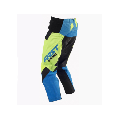 FIRST RACING Calça Criança CODE Preto/Neon 2018