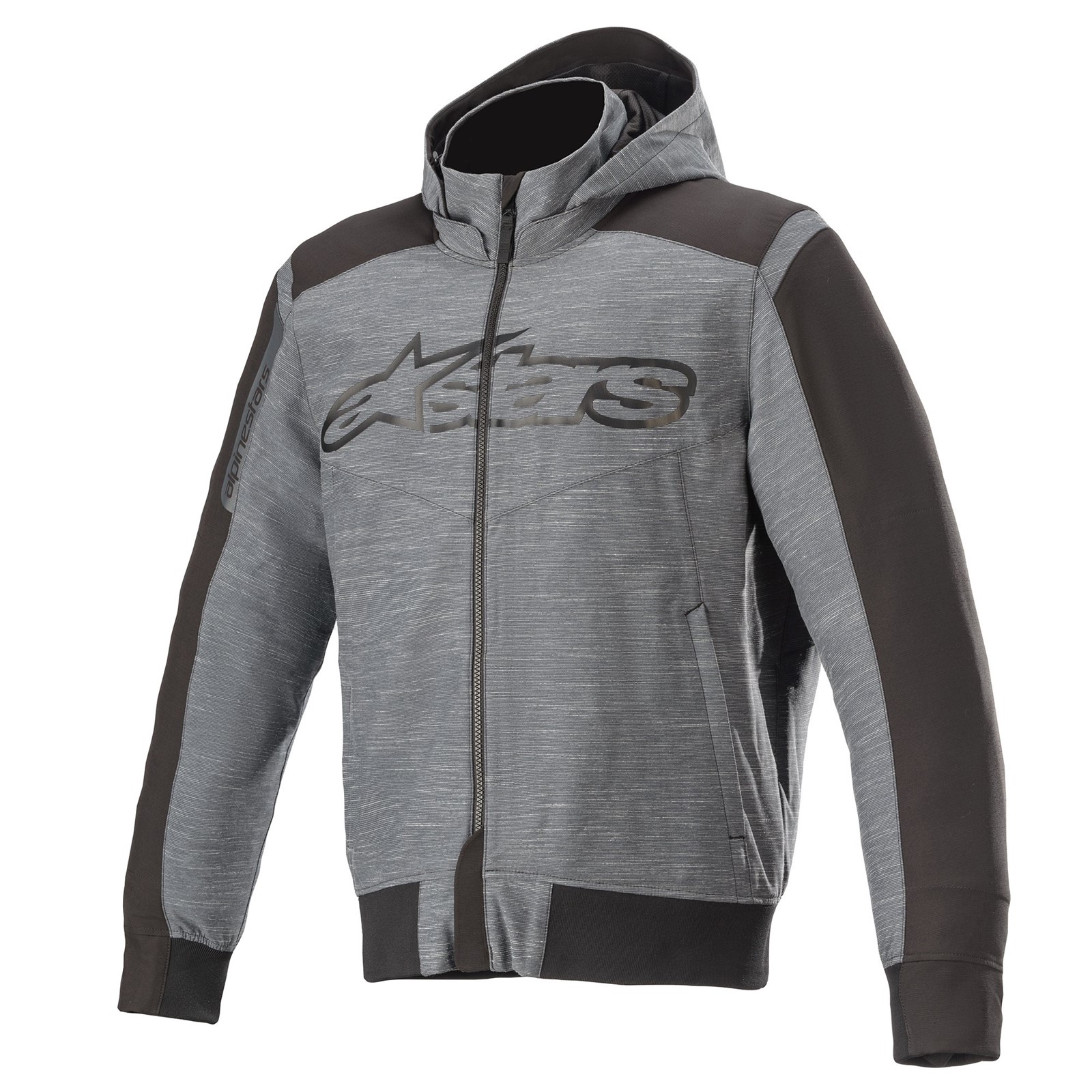 Alpinestars Rhod Windstopper Hoodie – Motorradjacke Mit Aramid-Verstärkung, Grau/Schwarz