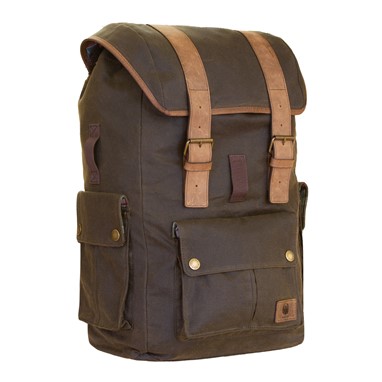 Merlin ASHBY CLASSIC WAXED COTTON RUCKSACK OLIVE | Mochila