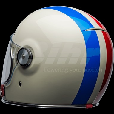 CAPACETE BELL Bullitt DLX Command Brilho Vintage Branca/Vermelha/Azul | Capacete Integral