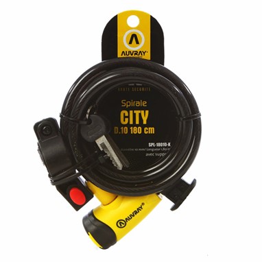 AUVRAY Cabo Espiral 1,8 M 12mm | Cadeado