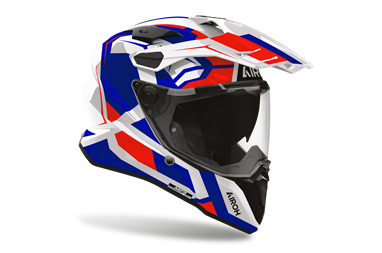 Capacete AIROH COMMANDER 2 POLAR Azul/Vermelho | Capacete Modular