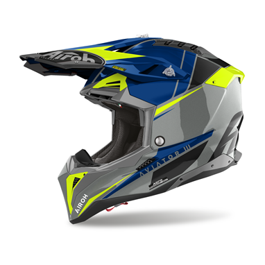 AIROH AVIATOR 3 PUSH Azul | Capacete Offroad