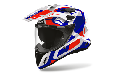 Capacete AIROH COMMANDER 2 POLAR Azul/Vermelho | Capacete Modular
