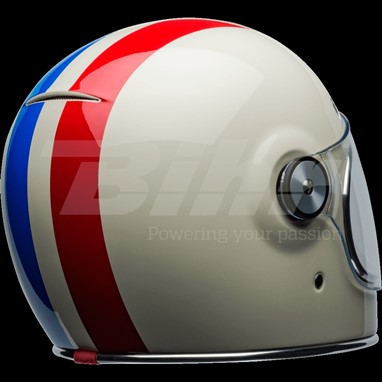 CAPACETE BELL Bullitt DLX Command Brilho Vintage Branca/Vermelha/Azul | Capacete Integral