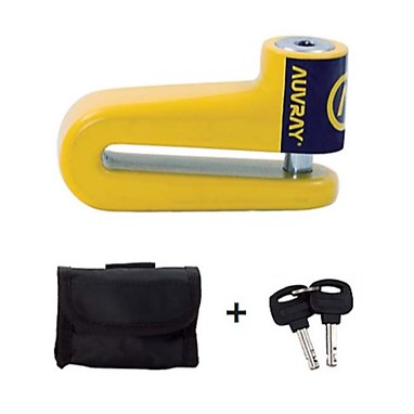 AUVRAY Disco scooter 10mm - BD22 C/ bolsa Amarelo | Cadeado