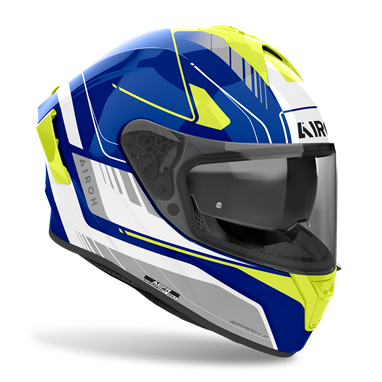 AIROH SPARK 2 CHRONO Azul/Amarelo | Capacete Integral