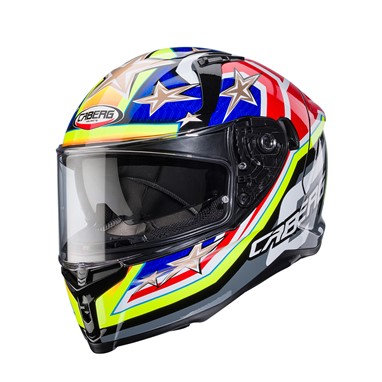 CABERG AVALON X TRACK Preto/Amar/Verm/Azul | Capacete Integral