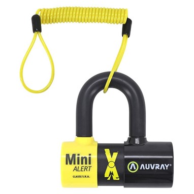 AUVRAY Disco Xtrem Mini em U c/ Alarme SRA + cabo reminder | Cadeado