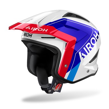 Capacete TRR II HUNT Azul/Vermelho AIROH | Capacete Aberto