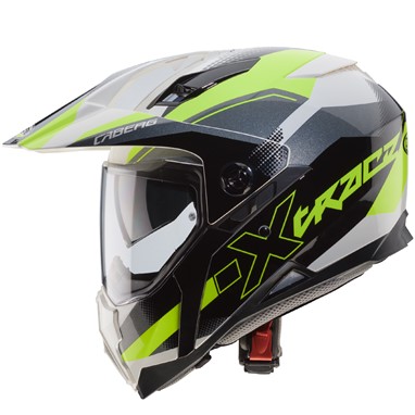 Capacete XTRACE SPARK Branco/Anthrac/Fluo Caberg | Capacete Integral