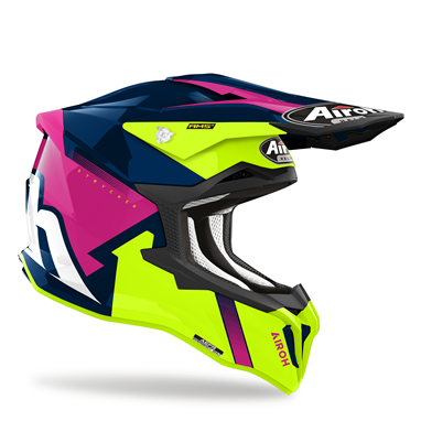 AIROH STRYCKER BLAZER Azul/Rosa | Capacete Offroad