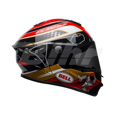 CAPACETE BELL Star Ilha de Man Preto/Ouro | Capacete Integral