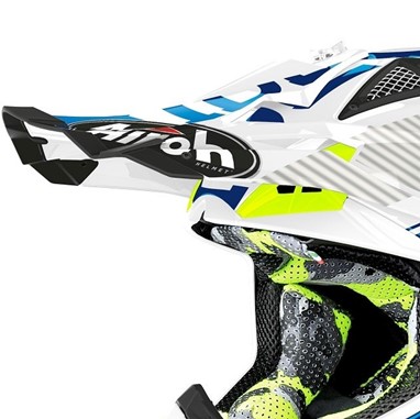 Pala Capacete AVIATOR 2.3 NOVAK Chrome Azul AIROH | Pala