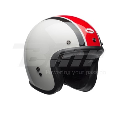 CAPACETE BELL Custom 500 SE ACE Stadium  Prata/Vermelha/Preta | Capacete Aberto