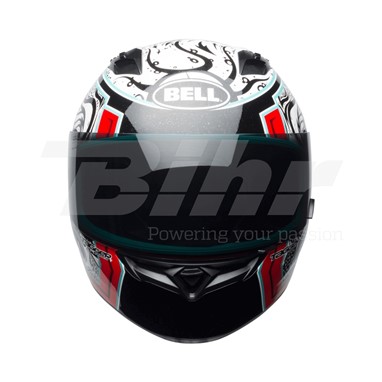 CAPACETE BELL Qualifier Tagger  Branca/Preta/Vermelha | Capacete Integral