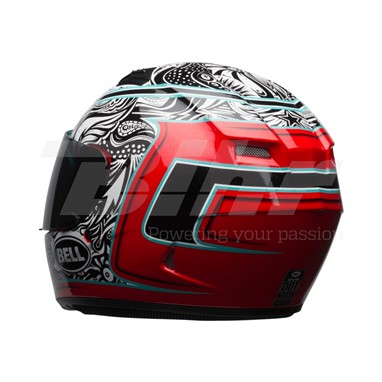 CAPACETE BELL Qualifier Tagger  Branca/Preta/Vermelha | Capacete Integral