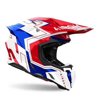 AIROH TWIST 3 DIZZY Azul/Vermelho Gloss | Capacete Offroad