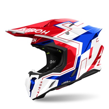 AIROH TWIST 3 DIZZY Azul/Vermelho Gloss | Capacete Offroad