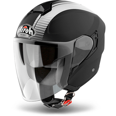 AIROH HUNTER SIMPLE Preto | Capacete Aberto