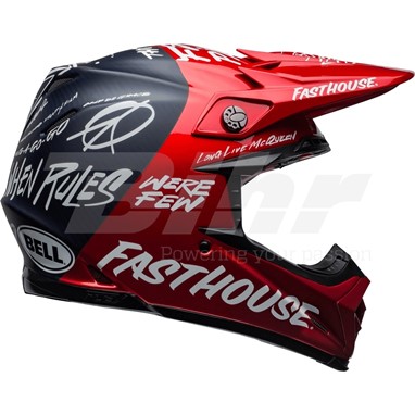 CAPACETE BELL Moto-9 Flex Fasthouse DID Brilho Vermelha/Navy | Capacete Offroad