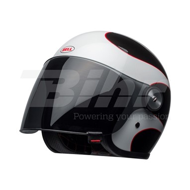 CAPACETE BELL Riot Boost Branco/Preto/Vermelho | Capacete Aberto