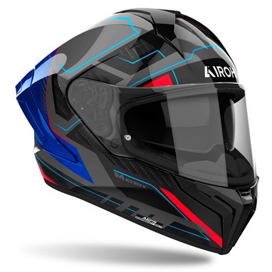Capacete MATRYX ROCKET Azul/Vermelho Gloss AIROH | Capacete Integral