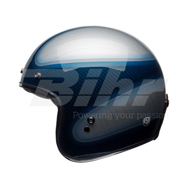 CAPACETE BELL Custom 500 Carbon Jager Azul Candy | Capacete Aberto