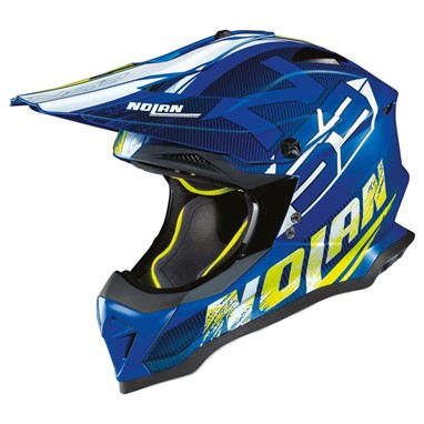 Nolan Capacete N53 Whoop Flat Denim Blue 48 | Capacete Offroad