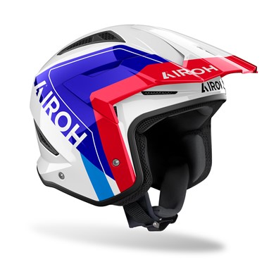 Capacete TRR II HUNT Azul/Vermelho AIROH | Capacete Aberto