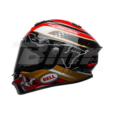 CAPACETE BELL Star Ilha de Man Preto/Ouro | Capacete Integral