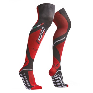 FORMA Meias LONG Compression Preto/Vermelho | Meias