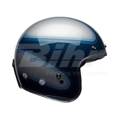 CAPACETE BELL Custom 500 Carbon Jager Azul Candy | Capacete Aberto